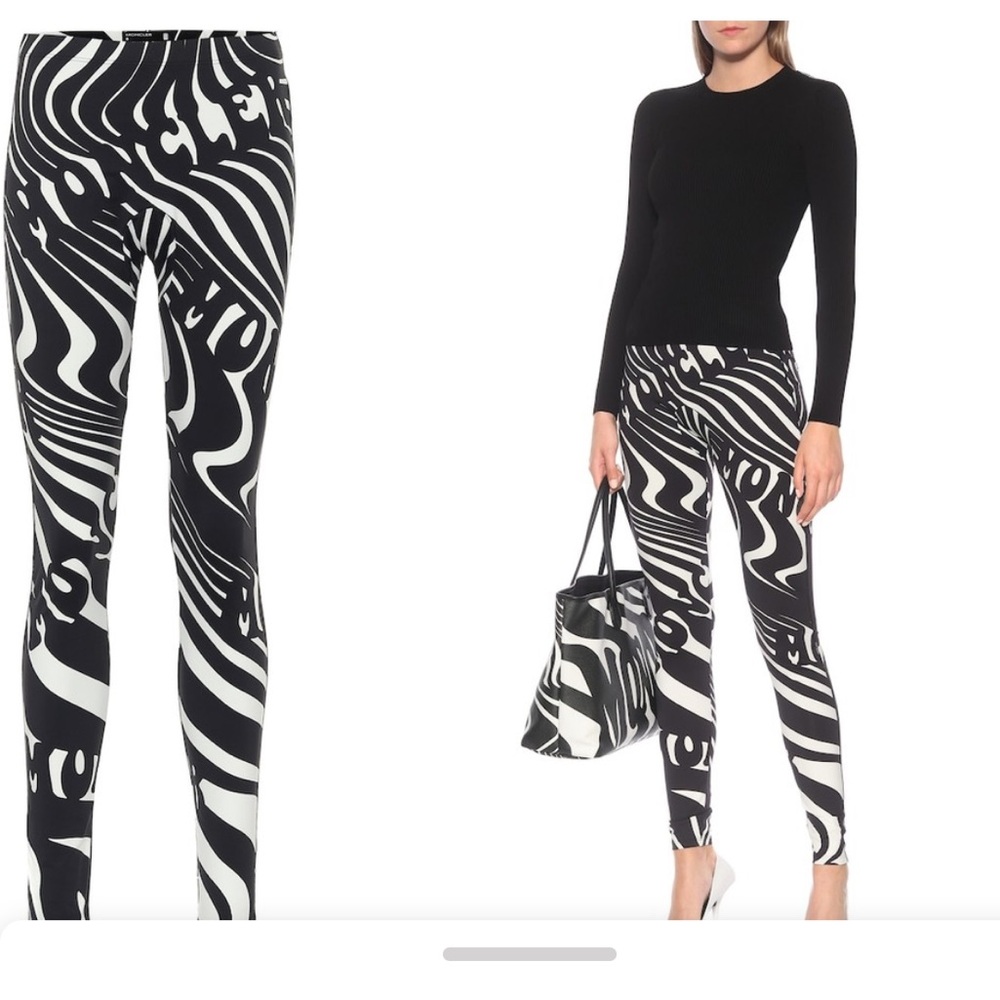 NWT Moncler Richard Quinn Logo Print women leggings XS